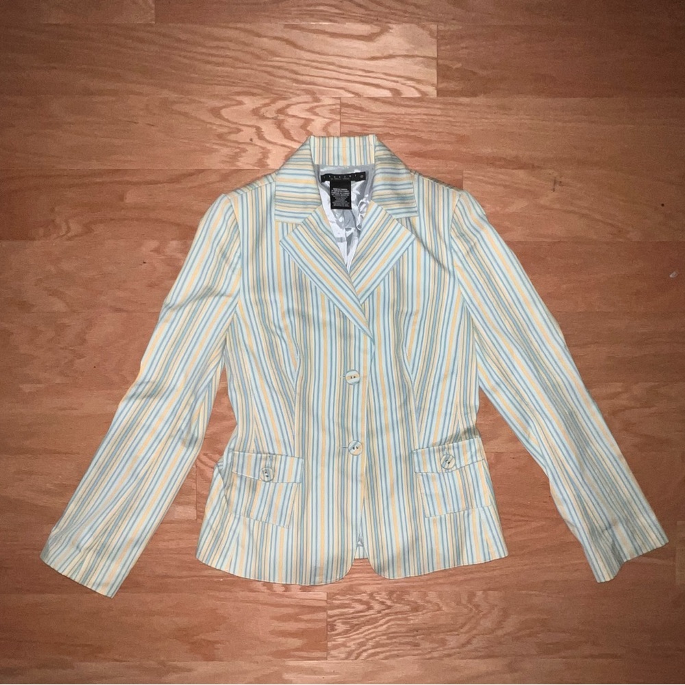 Laundry By Shelli Segal Multicolor Striped Blazer